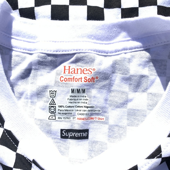 Supreme x Hanes Checkered Tee - Picture 3 of 4